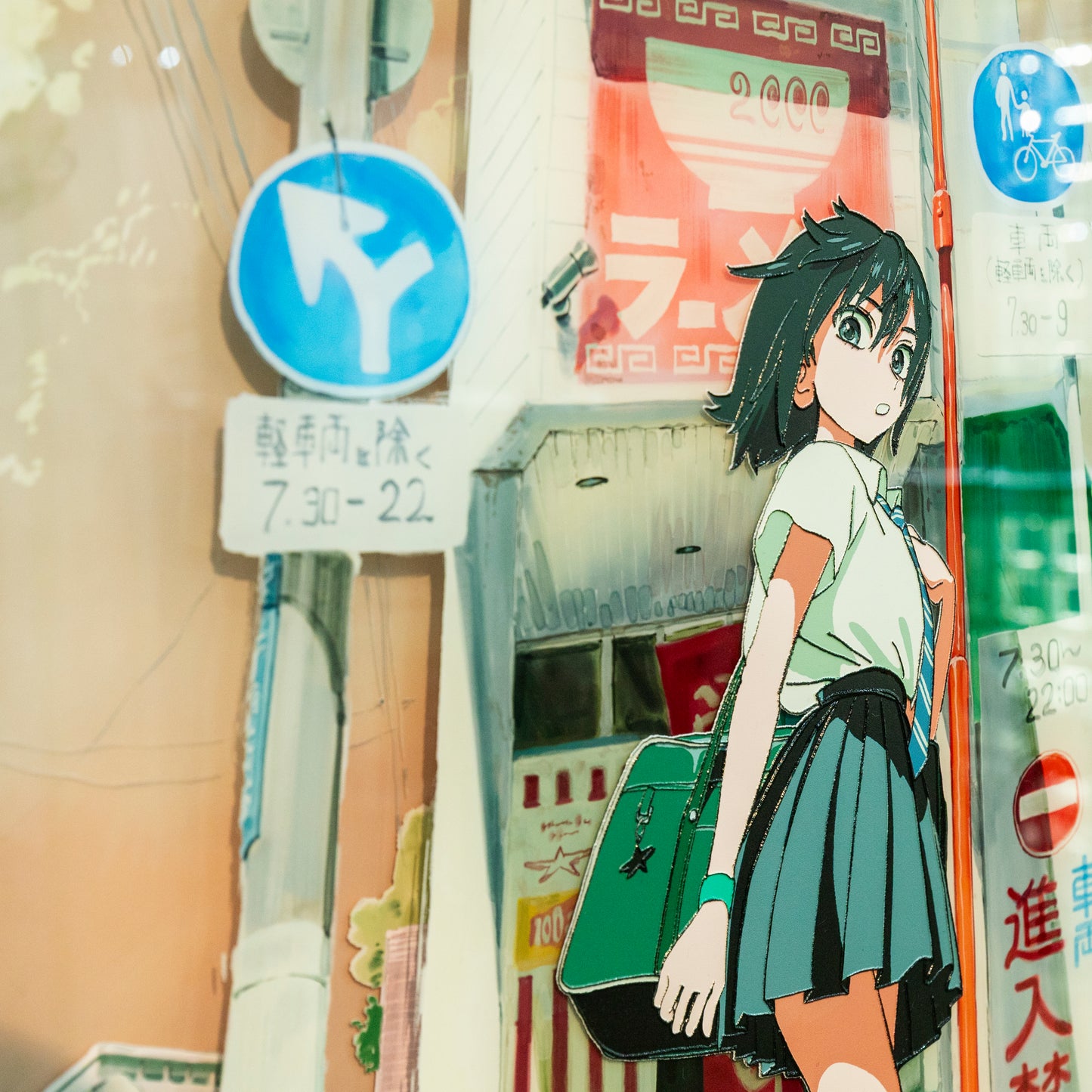 [Made to Order] / [Apple and Girl and Sky] Acrylic Layer Art with KOMUGIKO2000 singed