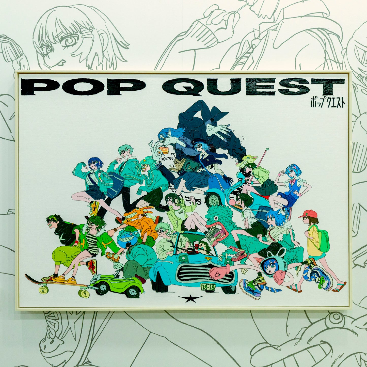 [Made to order] / [ASSEMBLE] Canvas print with acrylic frame with KOMUGIKO2000 singed